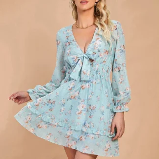 Robe Trapèze Floraison Légère