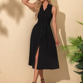 Robe Trapèze Élégante Noire
